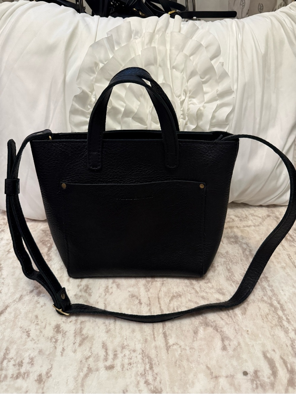 Portland Leather Mini Crossbody Tote